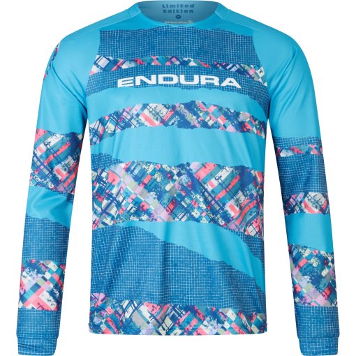 Foto de Endura Camisa de Manga Larga Hombre - Patchwork Ltd Printed - barra blue