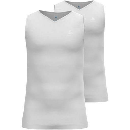 Foto de Odlo Camiseta Interior sin Mangas Hombre - Active Everyday Eco V-Neck - Pack de 2 - blanco