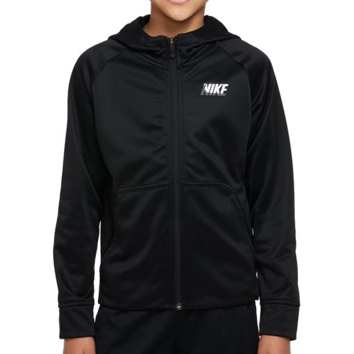 Photo produit de Nike Veste à Capuche Enfants - Therma-FIT - noir/blanc DQ9025-010
