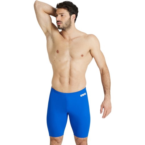 Foto de arena Performance Solid Team Swim Jammer Hombres - Royal/Blanco