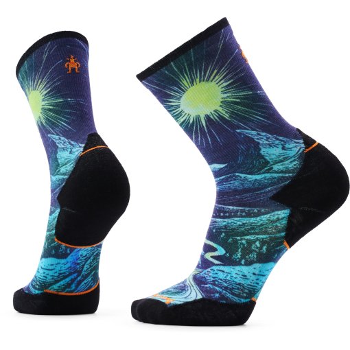 Produktbild von SmartWool Targeted Cushion Treeline Print Crew Trailrunning Socken - 092 deep navy