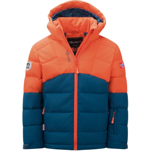 Foto de Trollkids Chaqueta Niño - Gryllefjord - Deep Orange/Madeira Blue/Deep Orange