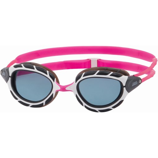 Produktbild von Zoggs Predator Schwimmbrille - Getönte Gläser: Smoke - Regular Fit - Pink/Weiß
