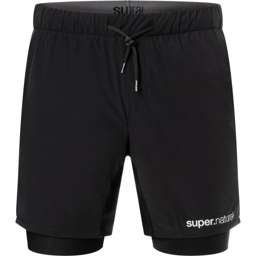 Foto de SUPER.NATURAL Pantalones Cortos Hombre - Double Layer - Jet Black