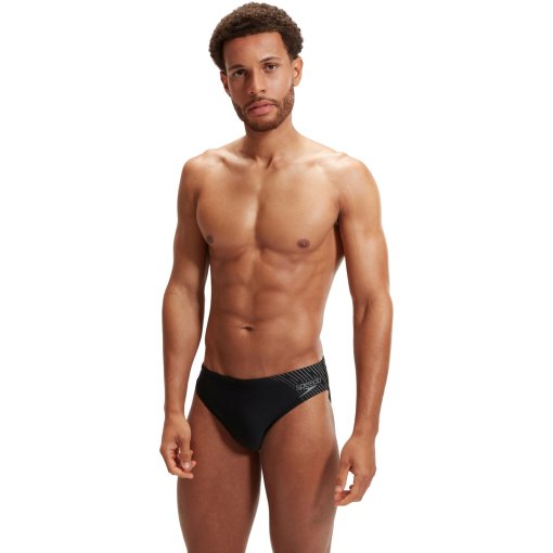 Foto de Speedo Bañador Slip Hombre - Medley Logo 7cm - black/usa charcoal