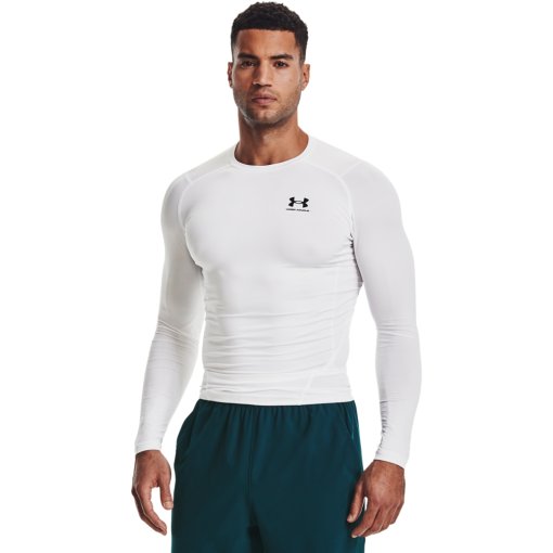 Foto de Under Armour Camiseta de Manga Larga Hombre - HeatGear® - Blanco/Negro