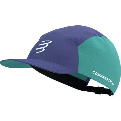 Produktbild von Compressport 5 Panel Light Cap - orient blue/pool blue
