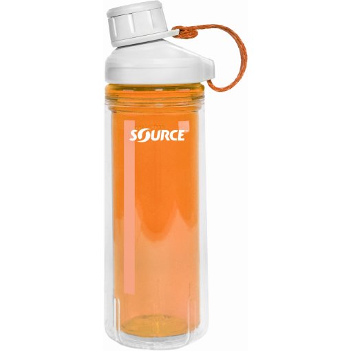 Foto de Source Botella Doble Pared - Eco Tritan Clickseal - 0.6L - amber orange / strap nepal