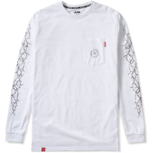 Foto de Loose Riders Camiseta de Manga Larga Hombre - Thorns Tech - Thorns White