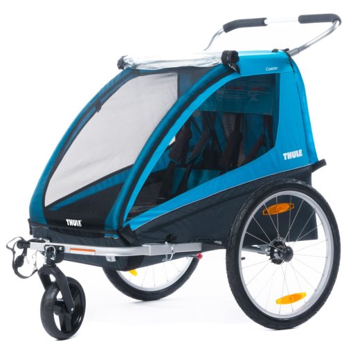Foto de Thule Coaster XT Remolque Bici para 1-2 Niños - Bicicleta + Conjunto Buggy - azul