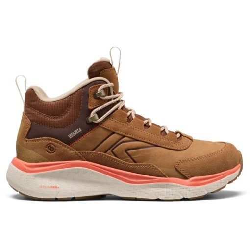 Productfoto van KEEN Leiki Leather Waterdichte Wandelschoenen Dames - Chipmunk/Birch