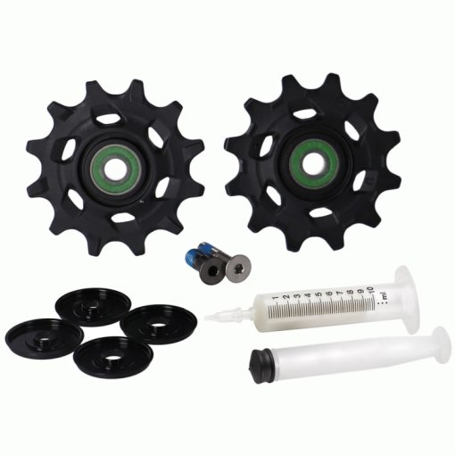 Foto de SRAM Ruedas Jockey Kit Cerámica para Desviador Trasero de Red, ETap, AXS - 12 Velocidades - negro