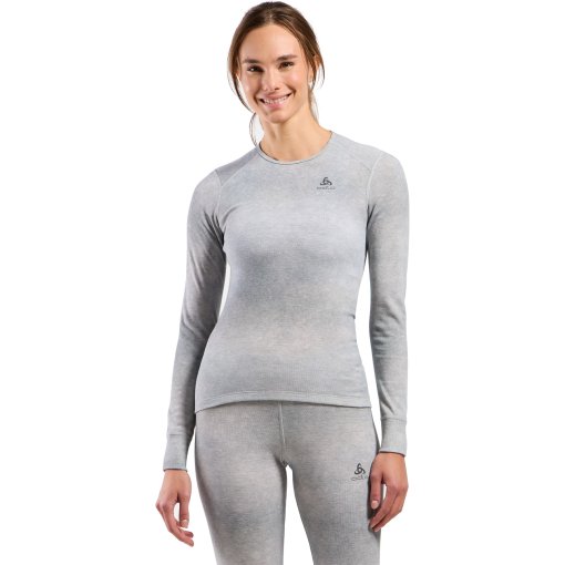 Photo produit de Odlo Haut Technique Imprimé Femme - Active Warm Collective Voices Odlo × POW - odlo silver grey