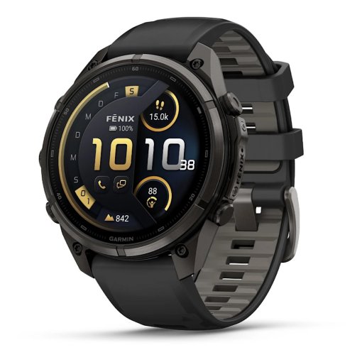Produktbild von Garmin fenix 9 Pro inReach GPS Smartwatch - 47mm - Carbon Grey DLC Titanium – Schwarz/Kieselgrau