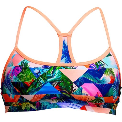 Produktbild von Funkita Swim Crop Eco Bikini Top Damen - Palm Prism