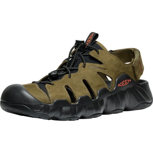 Foto de KEEN Sandalias de Piel Hombre - Hyperport Fisherman - Dark Olive/Negro