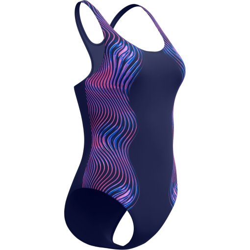 Picture of Speedo Print Medalist Swimsuit Women - peacoat