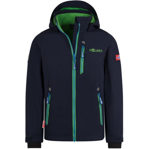 Foto de Trollkids Chaqueta Niño - Balestrand - Navy/Bright Green/Medium Blue