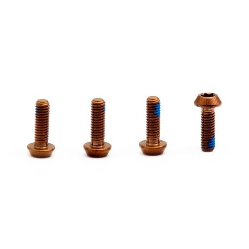 Productfoto van OAK Components M3x9 titanium schroevenset voor remhendels en verende voorvorken | 4 stuk - koper