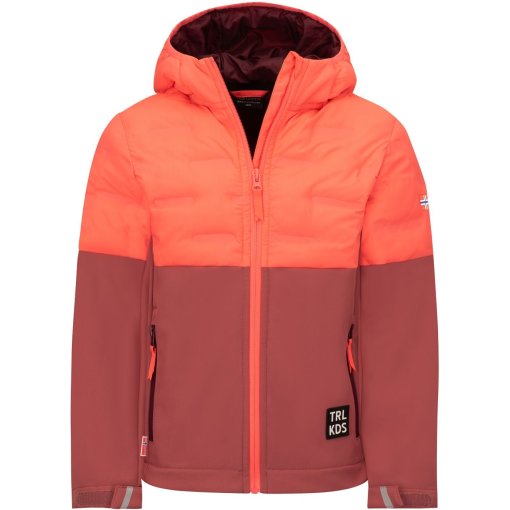 Picture of Trollkids Helgeland Jacket Kids - Pink Salmon/Frozen Berry