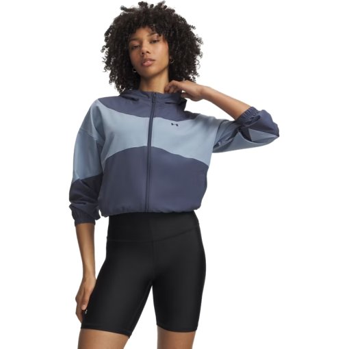 Foto de Under Armour UA Rival Woven Chaqueta Mujer - Downpour Gray/Blue Wind/Black