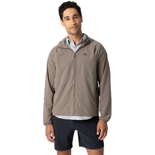 Produktbild von Outdoor Research Astroman Full Zip Sun Kapuzenjacke Herren - gravel