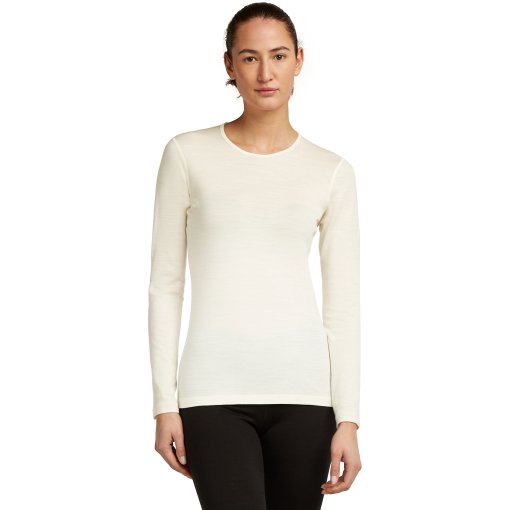 Productfoto van Icebreaker Merino 200 Oasis Thermo-shirt met lange mouwen en ronde hals voor dames - Undyed