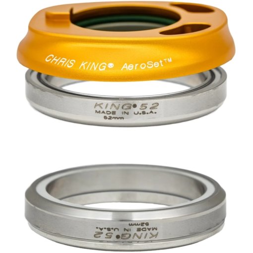 Productfoto van Chris King AeroSet 2 GripLock Balhoofd - IS52/28.6 | IS52/40 - matte gold 50th - Enve