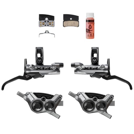 Immagine prodotto da Shimano Freno a Disco - XTR BL-M9220 / BR-M9220 - Post Mount | 4 Pistoni | J-Kit - Set (davanti + dietro)