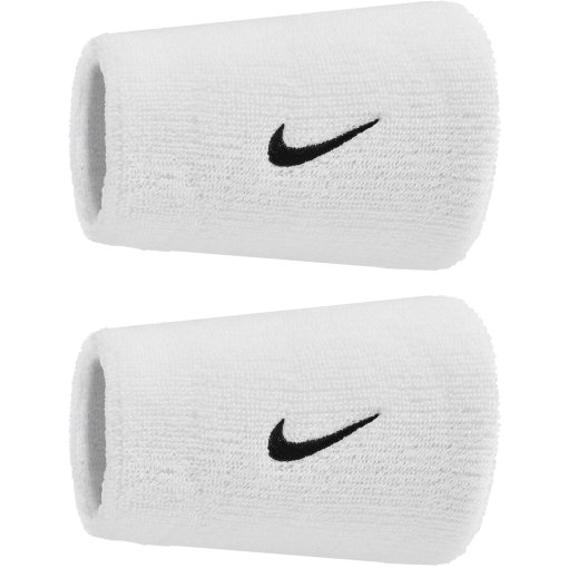Produktbild von Nike Swoosh Classic Doublewide Schweißbänder - 2 Pack - weiß/schwarz 101