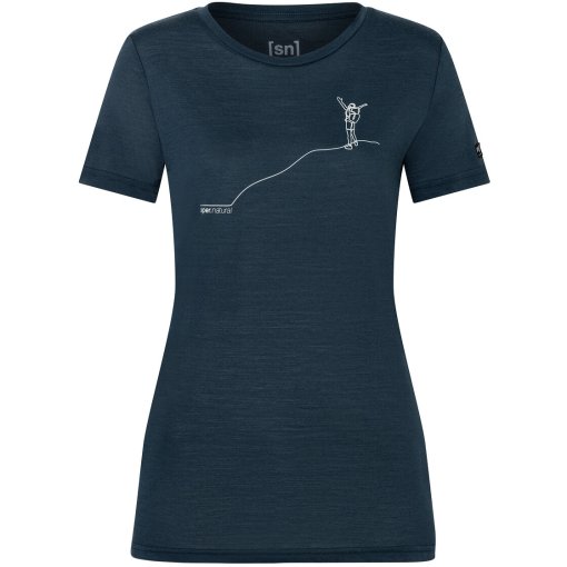 Photo produit de SUPER.NATURAL T-Shirt Femme - Bergglück - Blueberry/Feather Grey
