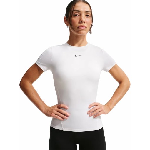 Produktbild von Nike One Fitted Kurzarm-Oberteil für Damen - weiß/schwarz IR1895-100