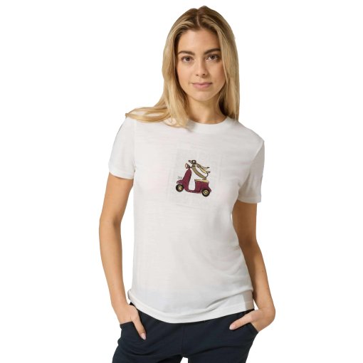 Bild von SUPER.NATURAL Racing Dachshund Bio J T-Shirt Damen - Fresh White/Various