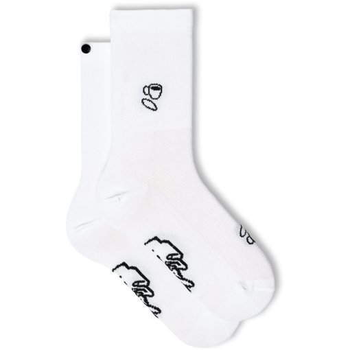 Productfoto van FINGERSCROSSED Classic Andiamo! Fietssokken - Caffè - White