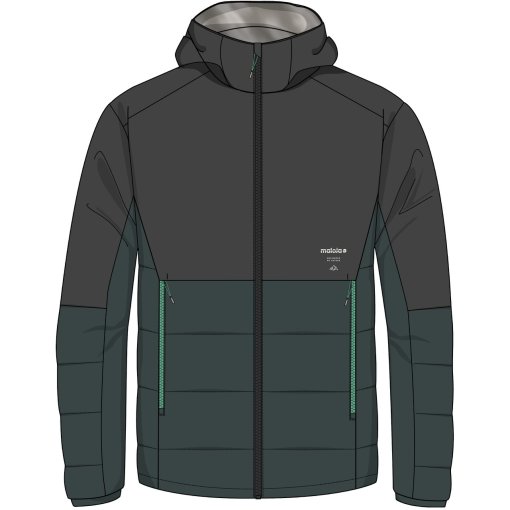 Foto de Maloja AlaM. Ski Touring Puffer Chaqueta de hombre - deep black multi 8862