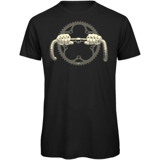 Immagine prodotto da RTTshirts Maglietta da Ciclismo	Uomo - Hold Fast - nero