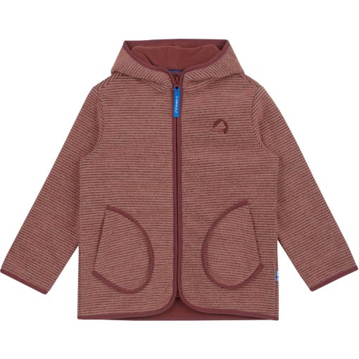 Produktbild von Finkid TONTTU WIND Zip-In Innenjacke - Strick-Softshelljacke Kinder - berry melange