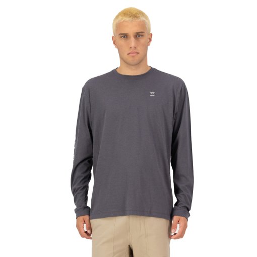 Photo produit de Mons Royale T-Shirt Manches Longues Homme - Yonder Merino Organic Cotton - vintage black 1265