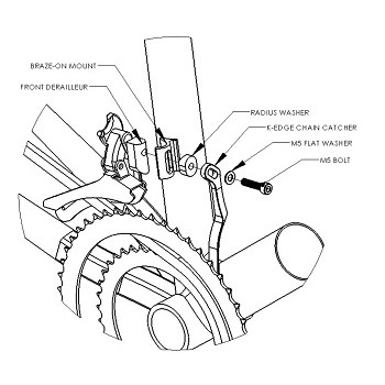 XLC Guide-Chaîne CR-A17 – Fixation Pédalier ISCG, Pour VTT, Matériau Premium, Noir