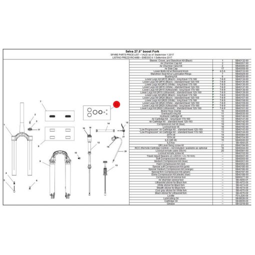 Immagine prodotto da Formula Overhaul/O-ring Kit for 35/Selva S Fork- SB40035-00