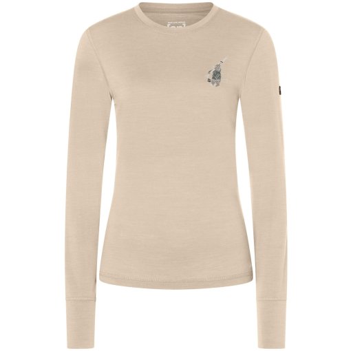 Photo produit de SUPER.NATURAL Maillot de Corps Manches Longues Femme - Tundra175 Bunny - White Pepper/Various