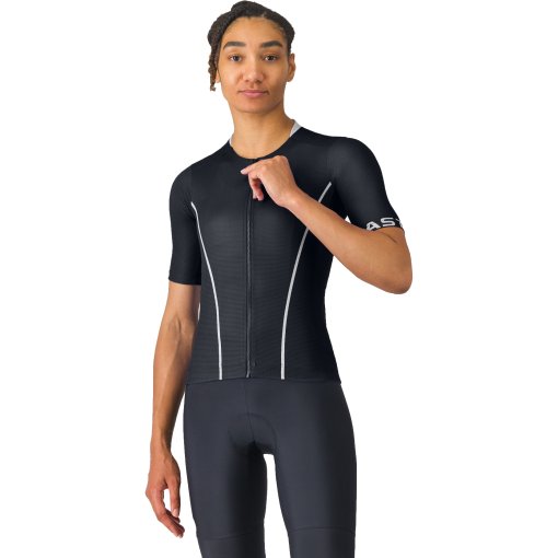Foto de Castelli Anima Flow Maillot de manga corta Mujer - black/white 010