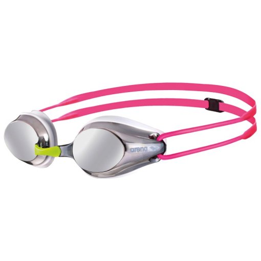 Foto de arena Gafas Natación Niño - Tracks JR Mirror - Plata/Blanco/Fuchsia