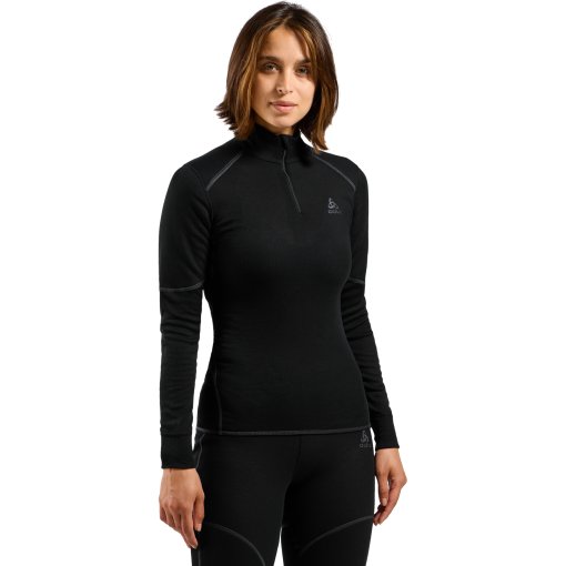 Immagine prodotto da Odlo Maglia Intima Maniche Lunghe Donna - Active X-Warm Half-Zip Turtleneck - nero