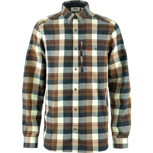 Foto de Fjällräven Camisa Hombre - Fjällglim - wood brown-chalk white