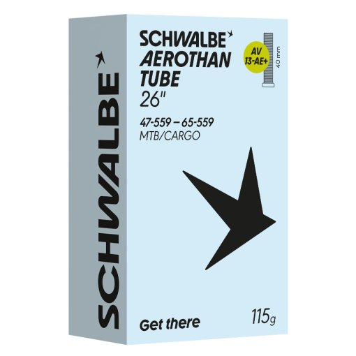 Productfoto van Schwalbe Aerothan Binnenband - No. 13-AE+| 26&quot; | MTB/Cargo+ - 47/65-559 | AV 40mm