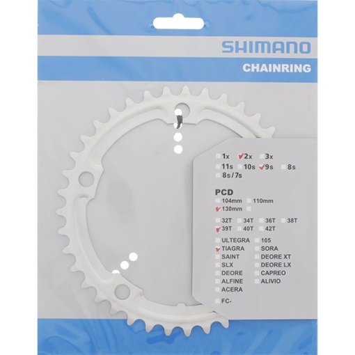 Shimano Tiagra FC-4500 Chainring 2x9-speed - 39 Teeth - silver