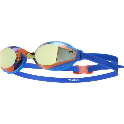 Produktbild von TYR Stealth-X Mirrored Performance Schwimmbrille - navy/gold