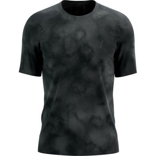Picture of Compressport Performance Running T-Shirt Men - Eat My Dust! - black tie dye
