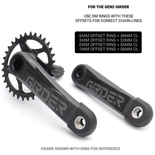Praxis PRAXIS M30 CARBON クランクセット 165mm ZAYANTE Works Girder